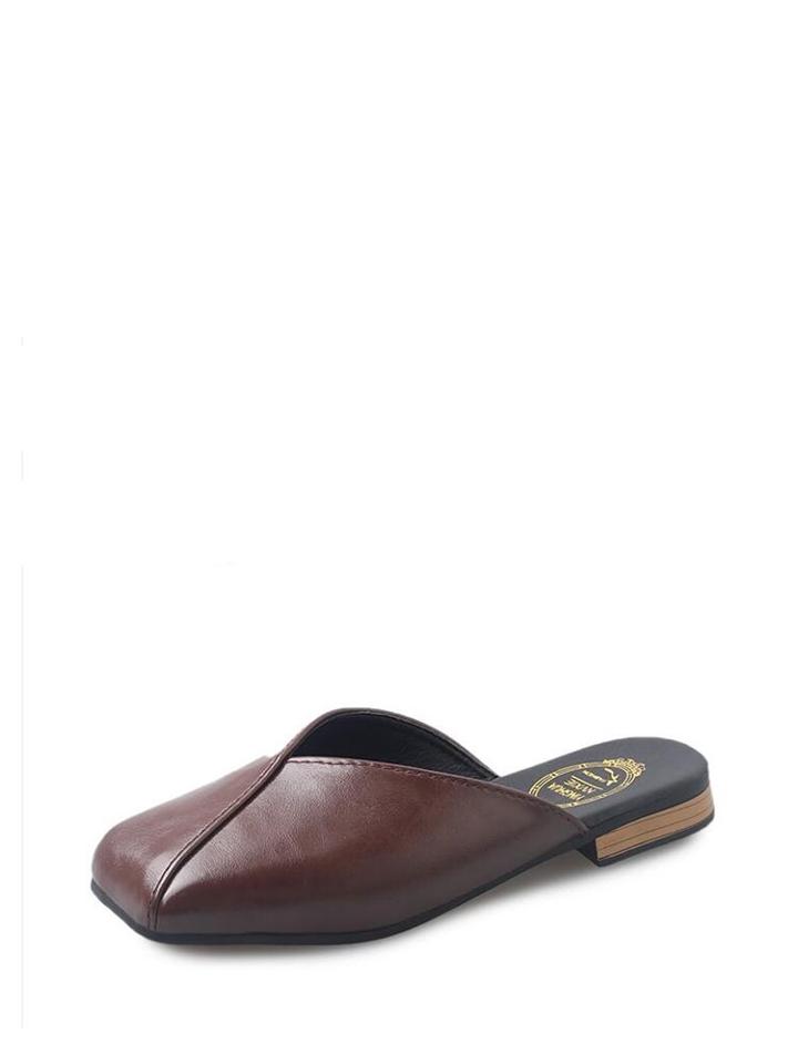 Shein Square Toe Flat Sliders