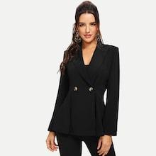 Shein Notch Collar Surplice Wrap Blazer