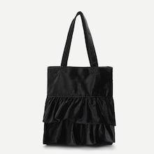 Shein Ruffle Trim Detail Tote Bag
