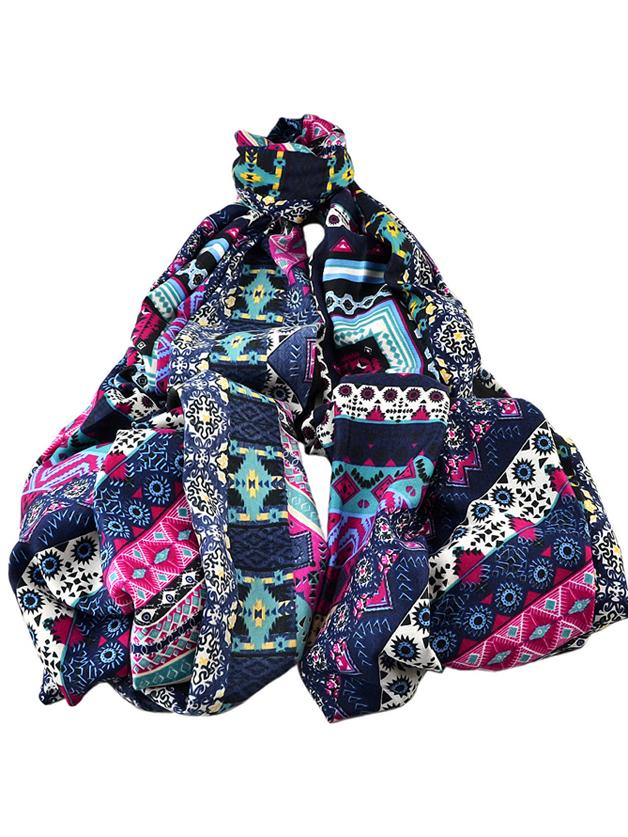 Shein Purple New Arrival Printed Cotton Soft Wide Scarf For Ladies