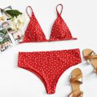 Shein Plus Heart Print Bikini Set