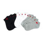Shein Heart Pattern Detail Ankle Socks 6pairs