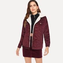 Shein Faux Shearling Corduroy Jacket