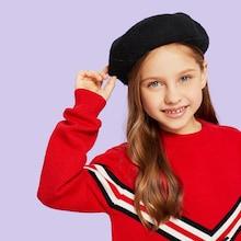 Shein Girls Plain Beret Cap