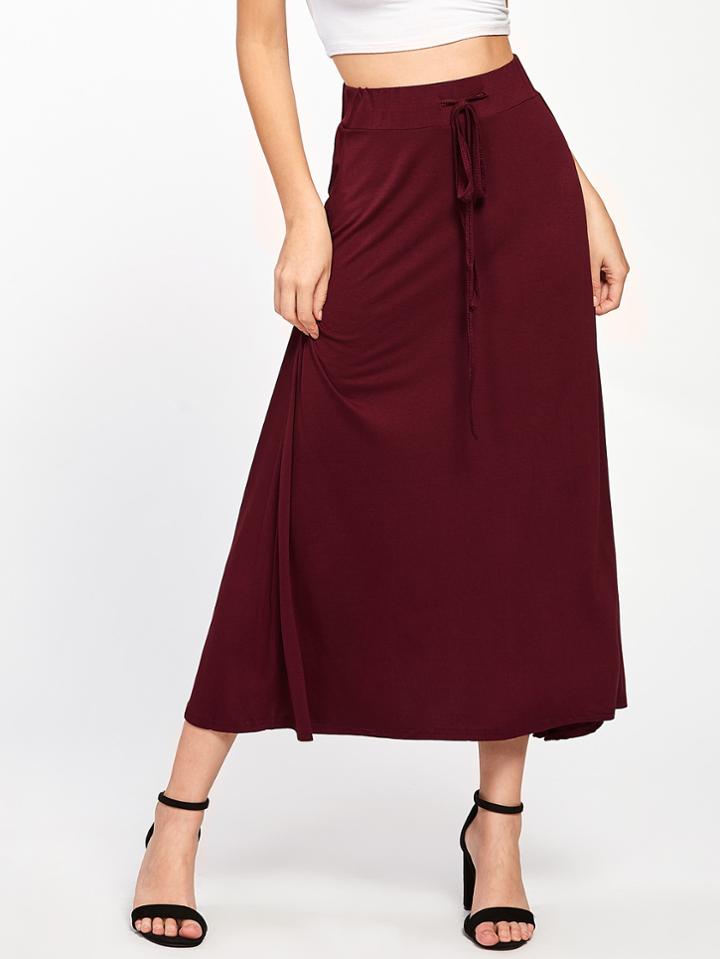 Shein Drawstring Waist Full Length Dress