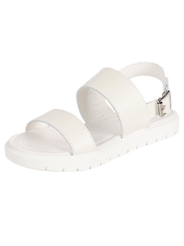 Shein White Strap Flatform Buckled Sandals