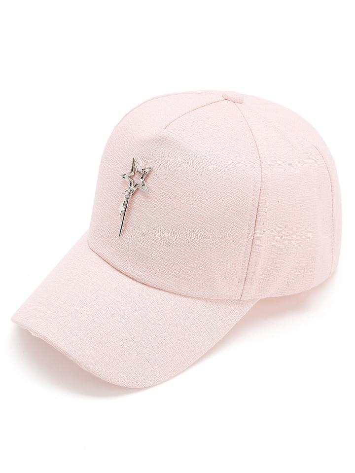 Shein Star & Bar Embellished Baseball Cap