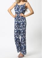 Rosewe Round Neck Ankle Length Printed Jumpsuit