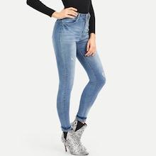 Shein Bleached Dye Ripped Detail Jeans