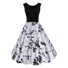 Shein Floral Print Round Neck Dress