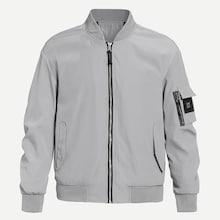 Shein Men Elastic Trim Bomber Jacket