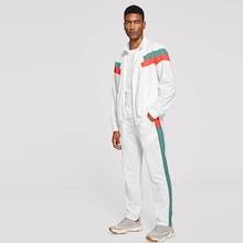 Shein Men Colorblock Jacket And Drawstring Waist Pants Set