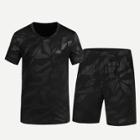 Shein Men Solider Basic Tee With Shorts