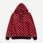 Shein Men Letter Drawstring Plaid Hoodie