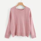 Shein Drop Shoulder Drawstring Hoodie Jumper