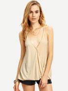 Shein Apricot Wrap Spaghetti Strap Camis Top