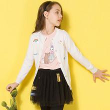 Shein Girls Cartoon Embroidered Sweater