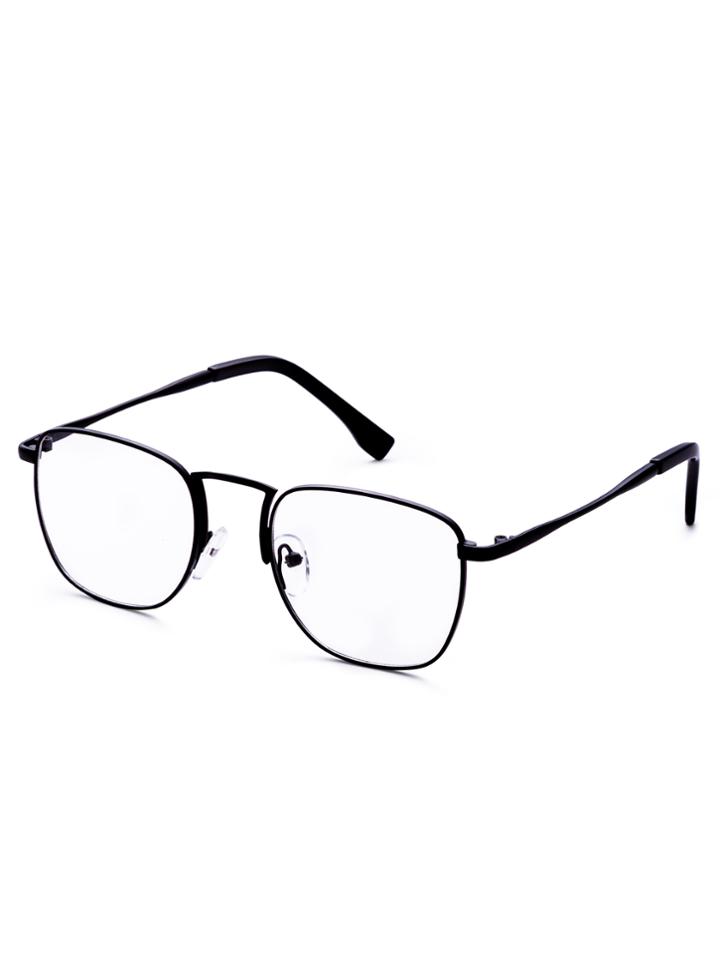 Shein Black Frame Clear Lens Retro Glasses