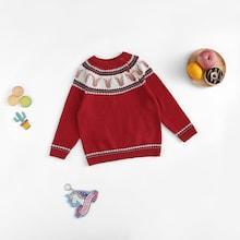 Shein Toddler Girls Elk Print Jumper