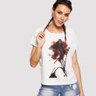 Shein Figure Print Batwing Sleeve Top