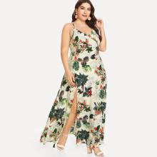 Shein Plus Botanical Print Cami Dress