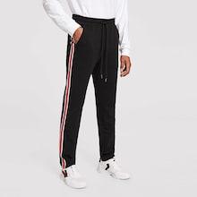 Shein Men Elastic Waist Striped Pants