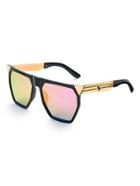 Shein Flat Top Flash Lens Oversized Sunglasses