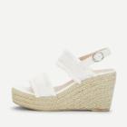 Shein Raw Trim Denim Wedge Sandals