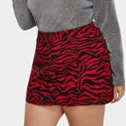 Shein Plus Animal Print Denim Skirt