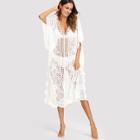 Shein Lace Insert Embroidered Mesh Cover Up Dress
