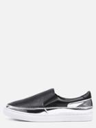 Shein Black Round Toe Thick-soled Slip-on Sneakers