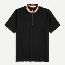 Shein Men Zip Front Tee