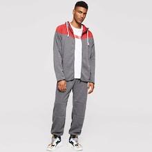 Shein Men Cut And Sew Panel Zip Up Hoodie With Pants