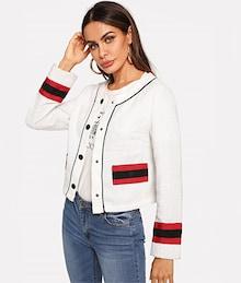 Shein Button Front V-neck Coat