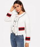 Shein Button Front V-neck Coat