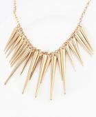 Shein Exaggerate Gold Plated Spike Necklace