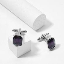 Shein Men Gemstone Square Cufflinks 1pair