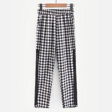 Shein Contrast Mesh Gingham Pants