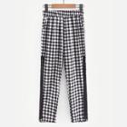 Shein Contrast Mesh Gingham Pants