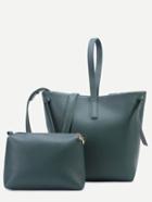 Shein Green Faux Leather Shoulder Bag Set