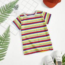 Shein Girls Colorful Striped Tee