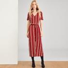 Shein Button Front Striped Dress