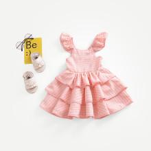 Shein Girls Tiered Plaid Dress
