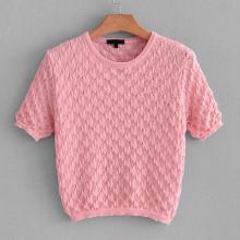 Shein Open-knit Solid Jumper