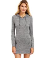 Shein Grey Drawstring Hooded Sweatshirt With Pocket