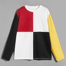 Shein Men Color-block Sweatshirt