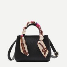 Shein Scarf Decor Tote Bag