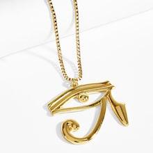 Shein Men Open Eye Pendant Necklace