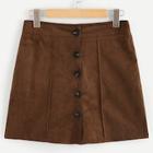 Shein Button Up Front Solid Skirt