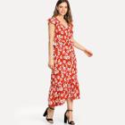 Shein Ruffle Embellished Floral Dress